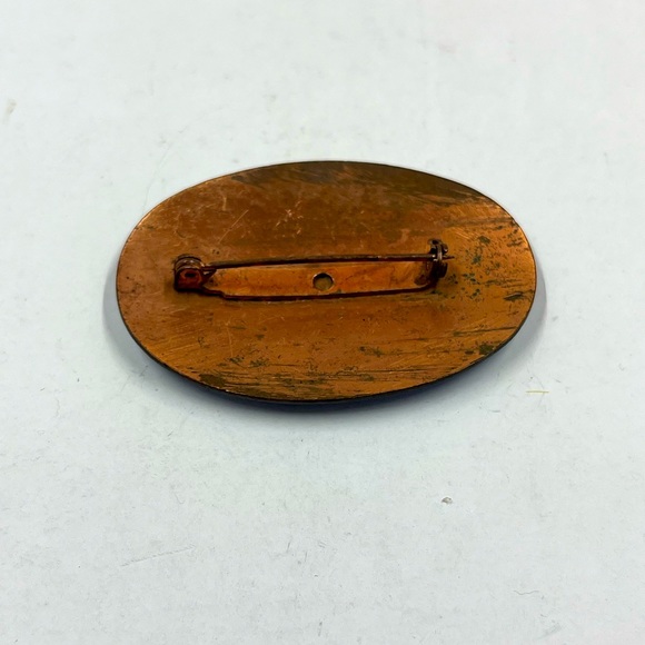Copper Handmade Abstract Design Brooch - Picture 2 of 5